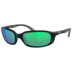 COSTA Del Mar Brine 580G Green Mirror Polarized Sunglasses | Matte Black Frame