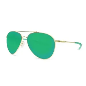 COSTA Piper 580P Green Mirror Polarized Sunglasses | Shiny Gold Frame