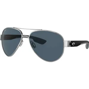 COSTA South Point 580P Grey Polarized Sunglasses | Palladium Silver-Black Frames