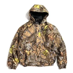 WORLD FAMOUS Cotton Inuslated Hooded Camo Jacket - Mens