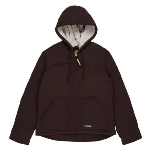 BERNE WORKWEAR Ladies Softstone Hooded Coat Dark Brown