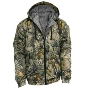 WORLD FAMOUS Hooded Fleece Camo Jacket w/ Serpa Lining