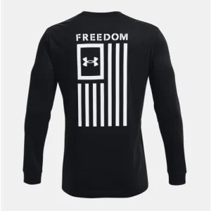 UNDER ARMOUR Freedom Flag Long Sleeve T-Shirt | Black & White