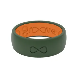 GROOVE LIFE Ring Solid Moss Green Orange