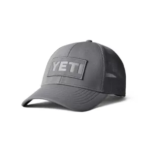 YETI Core Patch Trucker Hat Gray on Gray