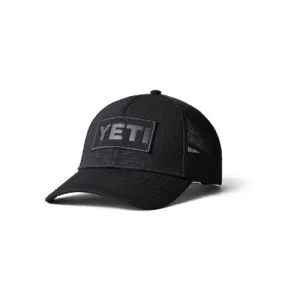 YETI Core Patch Trucker Hat Black on Black