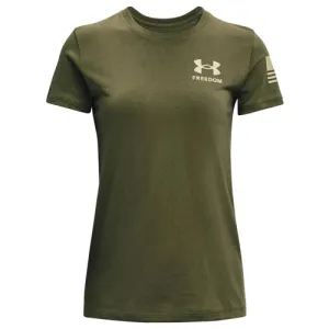 UNDER ARMOUR Women's UA Freedom Flag T-Shirt (Green-Sand)