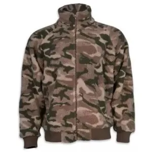 WORLD FAMOUS Berber Camo Full Zip Jacket