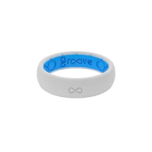 GROOVE LIFE Thin Silicone Ring - Snow White & Glacier Blue