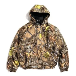 WORLD FAMOUS Insulated Hooded Jacket w/ Pockets - Burly Tan Camo