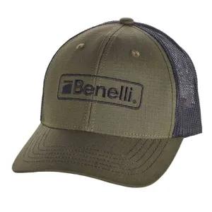 BENELLI Ripstop Logo Hat - OD Green / Black Mesh