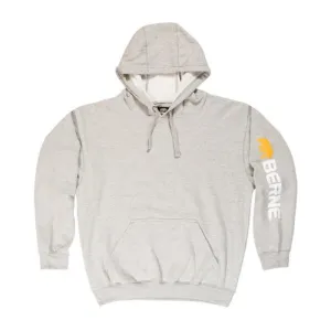 BERNE WORKWEAR Signature Sleeve Hooded Pullover Fleece Charcoal