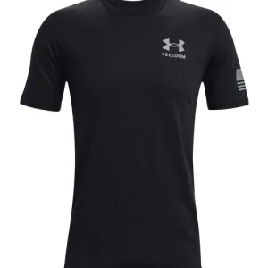 UNDER ARMOUR Men's UA Freedom Flag T-Shirt Black/Steel