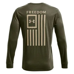 UNDER ARMOUR Freedom Flag Long Sleeve T-Shirt | OD Green & Tan