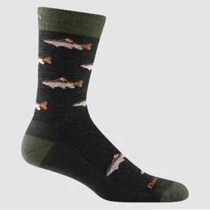 DARN TOUGH Men's Spey Fly Lightweight Crew Socks - Charcoal