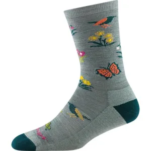 DARN TOUGH Women's Cottage Bloom Lightweight Crew Sock - Seafoam