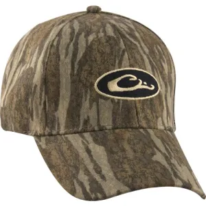 DRAKE Cotton Camo Cap Mossy Oak Bottomland OSFM