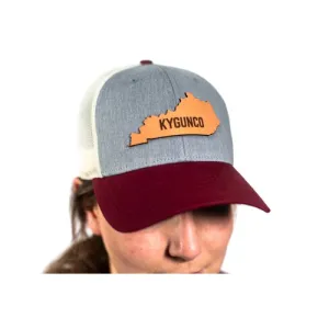 KYGUNCO Kentucky State Leather Patch - Maroon / Heather