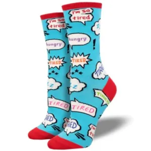 SOCKSMITH No Rest For The Wicked Crew Sock - Blue / Red