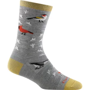 DARN TOUGH Women's Twitterpated Lightweigh Crew Sock - Grey / Mustard