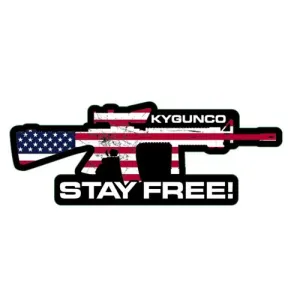 KYGUNCO Stay Free Flag AR15 Sticker