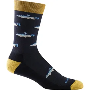 DARN TOUGH Men's Spey Fly Lightweight Crew Socks - Navy