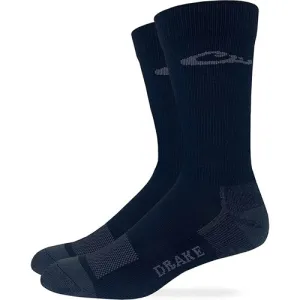 DRAKE Men's Ultra-Dri Casual Crew Sock - Black w/ Logo