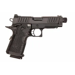 STACCATO C2 Carry 1911 9mm Threaded 3.9" Barrel 16rd Curved Trigger - Black