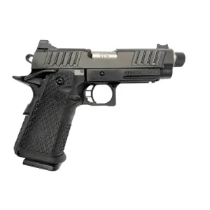 STACCATO C2 Iron Sight 9mm 3.9" Stainless Steel Threaded Barrel Curved Trigger - Black