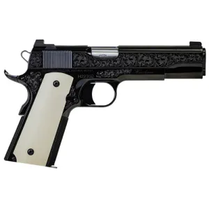 DAN WESSON Heirloom 2023 Edition 1911 38 Super 5" 9rd Pistol - Scrollwork Engraved | G10 Ivory