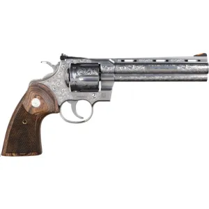 COLT Python 357 Mag 6" 6rd Revolver - Customer Scroll Engraving / Walnut Grips