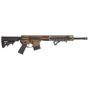 LWRC DI 5.56 NATO 16.1" 10rd Semi-Auto AR15 Rifle w/ Spiral Fluted Barrel | Burnt Bronze