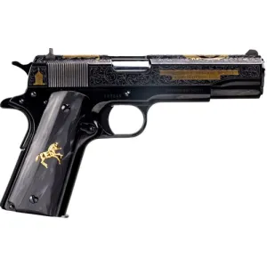 COLT 1911 Government El Samuel Limited Edition 38 Super 5" 9rd Pistol - Custom Scroll / Pearlite
