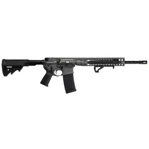 LWRC DI 5.56 NATO 16.1" 30rd Semi-Auto AR15 Rifle w/ Spiral Fluted Barrel - Black / Tactical Grey