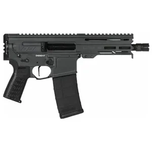 CMMG Dissent MK4 5.56 NATO 6.5" 30rd Pistol (No Brace) | Sniper Grey