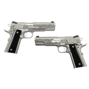 SPRINGFIELD ARMORY Garrison 1911 45ACP 5" 7rd Pistol | TGW Premier Engraving + Ebony Wood Grips