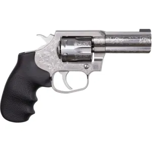COLT Cobra 357 Mag 3" 6rd Revolver - Custom Scroll Engraving w/ Rubber Grips