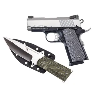 MAGNUM RESEARCH Desert Eagle 1911 Undercover 45 ACP 3" 6rd Pistol - Two-Tone w/ Knife & Sheath