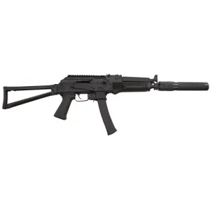 KALASHNIKOV USA KR9 9mm 16.33" 30rd Semi-Auto Rifle w/ Faux Suppressor & Side Folding Stock - Black