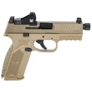FN AMERICA FN509 Tactical 9mm 4.5" 24rd Pistol w/ Threaded Barrel & Vortex Viper Red Dot | FDE