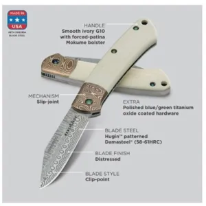 BENCHMADE Gold Class 318-181 Proper Ivory G-10