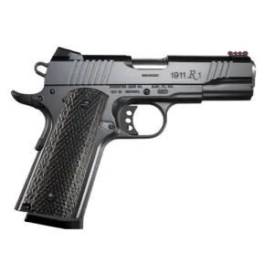 REMINGTON 1911 R1 Enhanced 45 ACP 4.25" 8rd Pistol w/ Fiber Optic Sights - Black w/ Laminate Grips