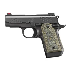 KIMBER Micro 9 KHX 9mm 3.15" 7rd Pistol w/ Fiber Optic Sights - Black w/ G10 Hogue Grips