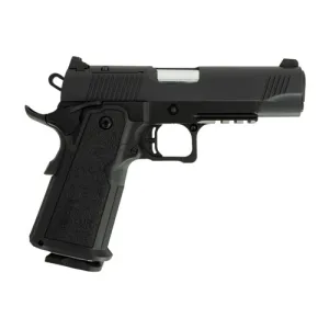 TISAS 1911 Carry Double Stack 9mm 4.25" 17rd Pistol w/ Front Serrations | Black