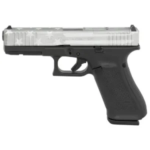 GLOCK G17 G5 9mm 4.49" 17rd Semi-Auto Pistol - Gray Battle Worn Flag Cerakote Steel