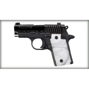 SIG SAUER P238 380ACP ENGrAVED White GrP