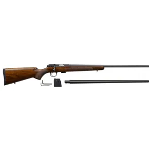 CZ-USA 457 American 22 LR / 17 HMR COMBO 24.8" 5rd Bolt Rifle - Walnut / Black