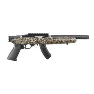 RUGER 22 Charger Takedown 22LR 10" 15rd Pistol w/ Threaded Barrel - Leopard Print