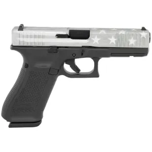 GLOCK G22 G5 40 S&W 4.49" 15rd Pistol - Black / Grey Battle Worn Flag Cerakote