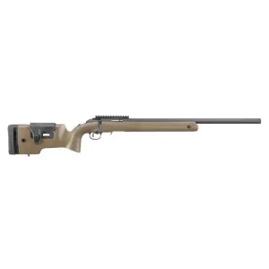 RUGER American Rimfire Target 22 LR 22" 10rd Bolt Rifle w/ Threaded Barrel - Black | FDE